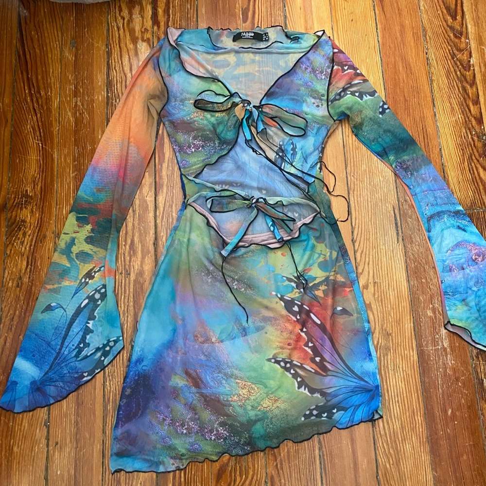 JADED LONDON Butterfly dress🦋 perfect condition size small!!!!!